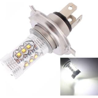 👉 H4 80W 800LM 6500K Wit licht 16-3535-LED's Auto mistlicht, constante stroom, DC12-24V (wit licht)