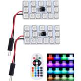 👉 Afstandsbediening active 2 STKS Kleurrijke 41MM T10 + Bicuspid Port Auto Dome Lamp LED-leeslamp met 15 LED-lampjes 6922071513170