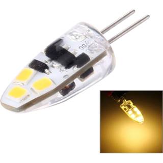 👉 Gloeilamp wit siliconen SMD G4 2W 120LM maïs gloeilamp, 6 LED 2835 siliconen, DC 12V (warm wit)