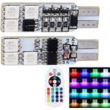 Afstandsbediening active 2 STKS Kleurrijke 36MM T10-poort Auto Dome Lamp LED-leeslamp met 6 LED-lampjes 6922809063281
