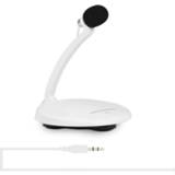 👉 Condensator wit Yanmai SF-911 professionele geluidsopname 3,5 mm jack microfoon met basishouder, kabellengte: 1,5 m, compatibel pc en Mac voor live uitzending, KTV, etc. (wit)