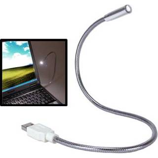 👉 Ledlamp zilver USB Flexibele LED-lamp, lengte: 27 cm (zilver)