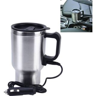 Waterkoker RVS Elektrische Smart Mok 12V Auto Verwarmde Koffiekopje met oplader Sigarettenaansteker Verwarming Cup Ketel Vacuüm Geïsoleerde Boiler