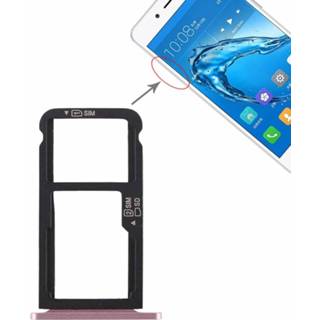 👉 Roze active onderdelen SIM-kaartvak + / Micro SD-kaartvak voor Huawei Enjoy 6s (roze) 6922836607199