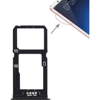 👉 Zwart SIM-kaartvak + / Micro SD-kaartvak voor Vivo X20 (zwart)
