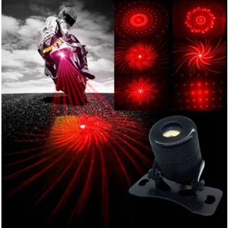 👉 Motorfiet rood 200mW Universele Auto en Motorfiets Rear-end Alarm 650nM Laser Mist Anti-Collision Waarschuwingslamp met Zes Patroon, DC 8-36 V Kabellengte: 60 cm (Rood Licht)