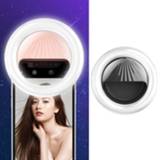 👉 Zwart RK34 Oplaadbare schoonheid Selfie Light Clip Flash Fill (zwart)