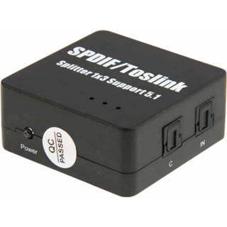 👉 Stroomadapter SPDIF / TOSLINK Digitale Optische Audio Splitter Versterker 1x3 Ondersteunt 5.1