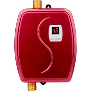 👉 Kachel rood 3800W mini elektrische tankless Instant warm water badkamer keuken wassen boiler huishoudelijke keukenapparaat stekker: 220V EU stekker (rood) 8733253568097