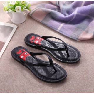 👉 Slippers zwart vrouwen cute cat platte outdoor strand slipper schoenmaat: 37 (zwart) 8733253548051