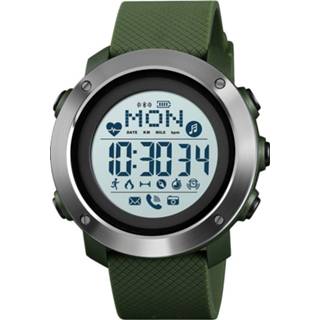 👉 Kompas donkergroen groen steel mannen SKMEI 1511 eenvoudige Bluetooth Smart waterdichte volwassen Watch (Steel shell Army Green) 8733253508376