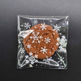 👉 Snoep 5 packs Snowflake kerst cookie snack tas zelfklevende Gift Bag grootte: 5.5 x cm 8733253515664