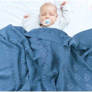👉 Airconditioner blauw baby's Multifunctionele baby brei liefde holle Windproof deken cover grootte: 100x80cm (denim blauw) 8733253488913 1579139947856