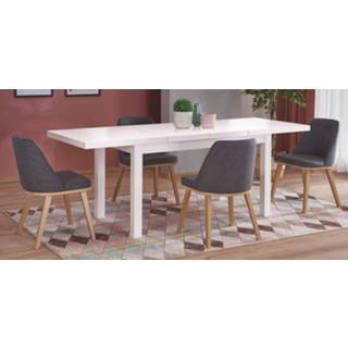 👉 Uitschuifbare eettafel wit Gelamineerde MDF hout Tiago 2 van 140 tot 220 cm breed in