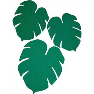 👉 Groen wit One Size unisex Kikkerland Monstera Leaf Corkboards Groen/Wit