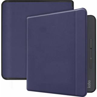 👉 Flipcover blauw active Kobo Forma hoes - Flip Cover Book Case Donker 8719793065760