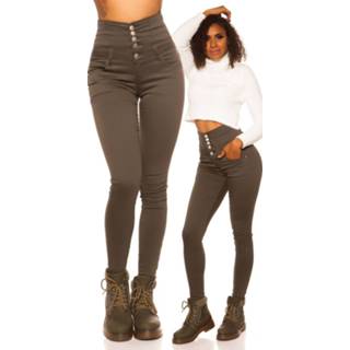 👉 Sexy 5 pocket Highwaist Skinny Jeans Khaki