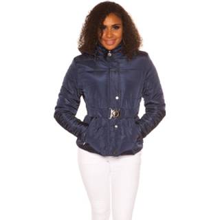 Trendy Winter jacket with belt Navy