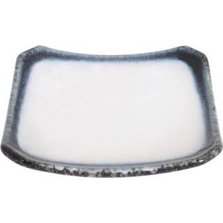 👉 Bord grijs wit Grijs/Wit Vierkant - Tajimi 14.5 x 2cm
