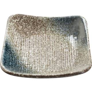 👉 Bord blauw grijs Blauw/grijs - Tajimi 14 x 3.5cm