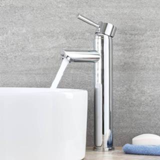 👉 Wastafelmengkraan messing modern vlakke bevestiging chroom Ver de Kranen mirage keramische schijf Hoge met Afvoerplug 5051752558627