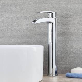 👉 Wastafelmengkraan chroom messing modern vlakke bevestiging mengkraan Ver de Kranen razor keramische schijf Waterfall Hoge - 31,5cm hoog 5051752588136