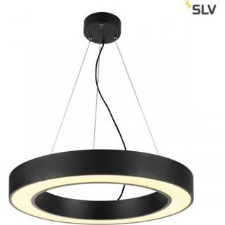 👉 Hang lamp aluminium rond plafond binnenverlichting zwart SLV Medo Ring 60 hanglamp