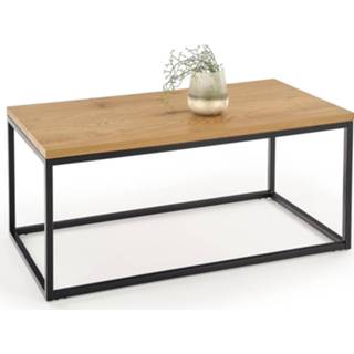 👉 Salontafel goud eiken Gelamineerde MDF hout Aruba 100 cm breed in