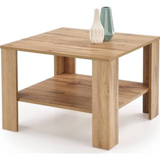 👉 Vierkante salontafel eiken Gelamineerde MDF hout Kwadro 70x53x70 cm breed in votan