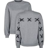 👉 Trui sweatshirts meisjes grijs Fashion Victim met veters Girls 4060587709198