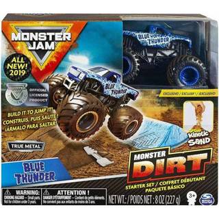 👉 Blauw Monster Jam Dirt Starter Set + Die-Cast Blue Thunder en Kinetic Sand 778988553688