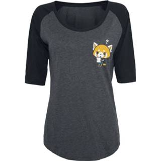 👉 Longsleeve meisjes grijs zwart Aggretsuko Not Today Girls zwart-grijs 4060587654832