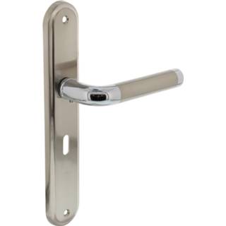 👉 Deurkruk chroom vintage sleutelgat deurknop gepolijst Intersteel Agatha op schild 56 mm 8714186174906