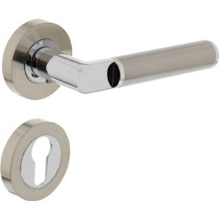 👉 Deurkruk chroom Intersteel Jean op rozet profielcilindergat 8714186176757