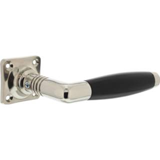 Deurkruk nikkel vintage deurknop gepolijst Intersteel Ton Basic met vierkant rozet 8714186377161