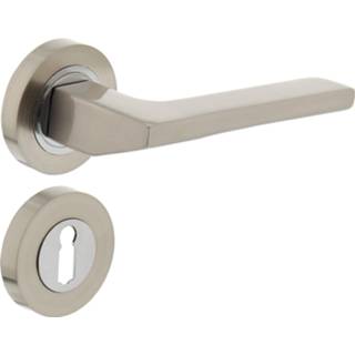 👉 Deurkruk nikkel vintage sleutelgat deurknop mat Intersteel Ben op rozet 8714186287668