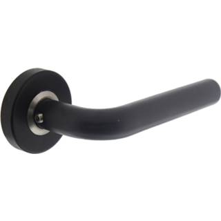 👉 Deurkruk zwart vintage deurknop mat Intersteel Luzern op rozet 8714186400548