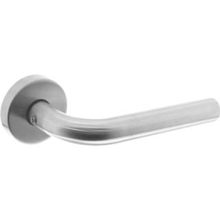 👉 Deurkruk roestvaststaal modern deurknop geborsteld Intersteel Recht met rozet 8714186422595