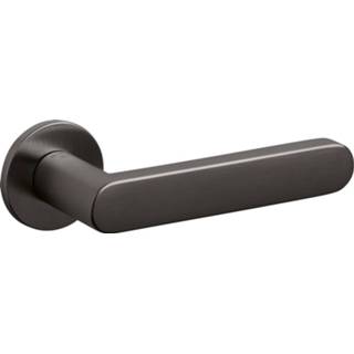 👉 Deurkruk antraciet titaan PVD modern deurknop Olivari Link op rozet mat 8714186477953