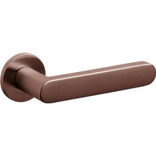 👉 Deurkruk brons titaan PVD modern deurknop Olivari Link op rozet mat 8714186477977