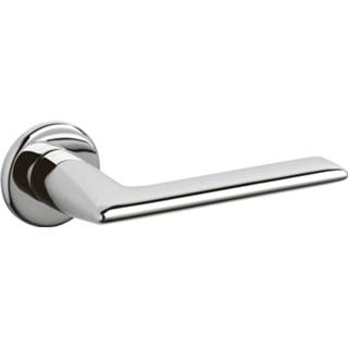 👉 Deurkruk chroom modern deurknop gepolijst Olivari Tecno op rozet 8714186478202