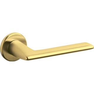 👉 Deurkruk messing titaan PVD modern deurknop Olivari Tecno op rozet mat 8714186478233