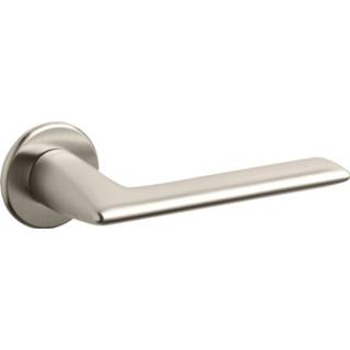 👉 Deurkruk nikkel titaan PVD modern deurknop Olivari Tecno op rozet mat 8714186478240
