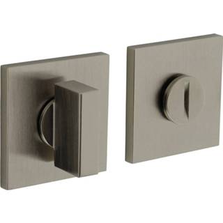 👉 Rozet nikkel titaan PVD modern vrij deurrozetten Olivari toilet-/badkamersluiting vierkant mat 8714186482001
