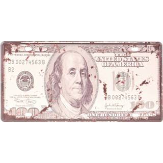 👉 Nummerbord mannen Amerikaans - onehundred dollars-