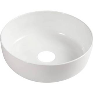 👉 Wit porselein keramiek Nemo Go Adonis opbouwwastafel rond 385 x 135 mm XML4003-2