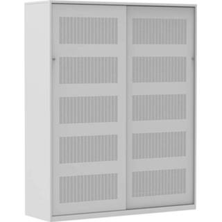 👉 Schuifdeur kast staal wit Schuifdeurkast DSDA 198 x 160 cm -