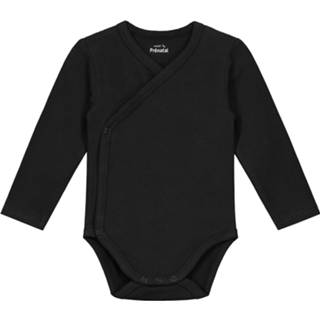 👉 Rompertje zwart unisex Prenatal Basis Overslag Romper 8719199444558