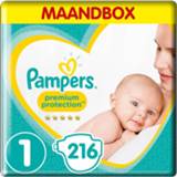 👉 Pamper 1 216 Pampers Premium Protection - Maat Maandbox- luiers