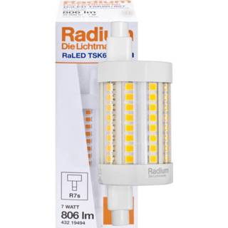 👉 Staaflamp LED R7s 806 lumen 7W Radium 78mm lang niet dimbaar geschikt voor bouwlampen 4008597194948